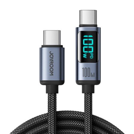 Joyroom 100W 1.2m USB-C to USB-C Charge & Sync Cable with LED Display
